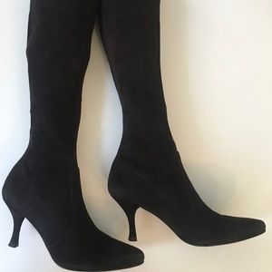 STUART WEITZMAN to the knee brown suede boots
